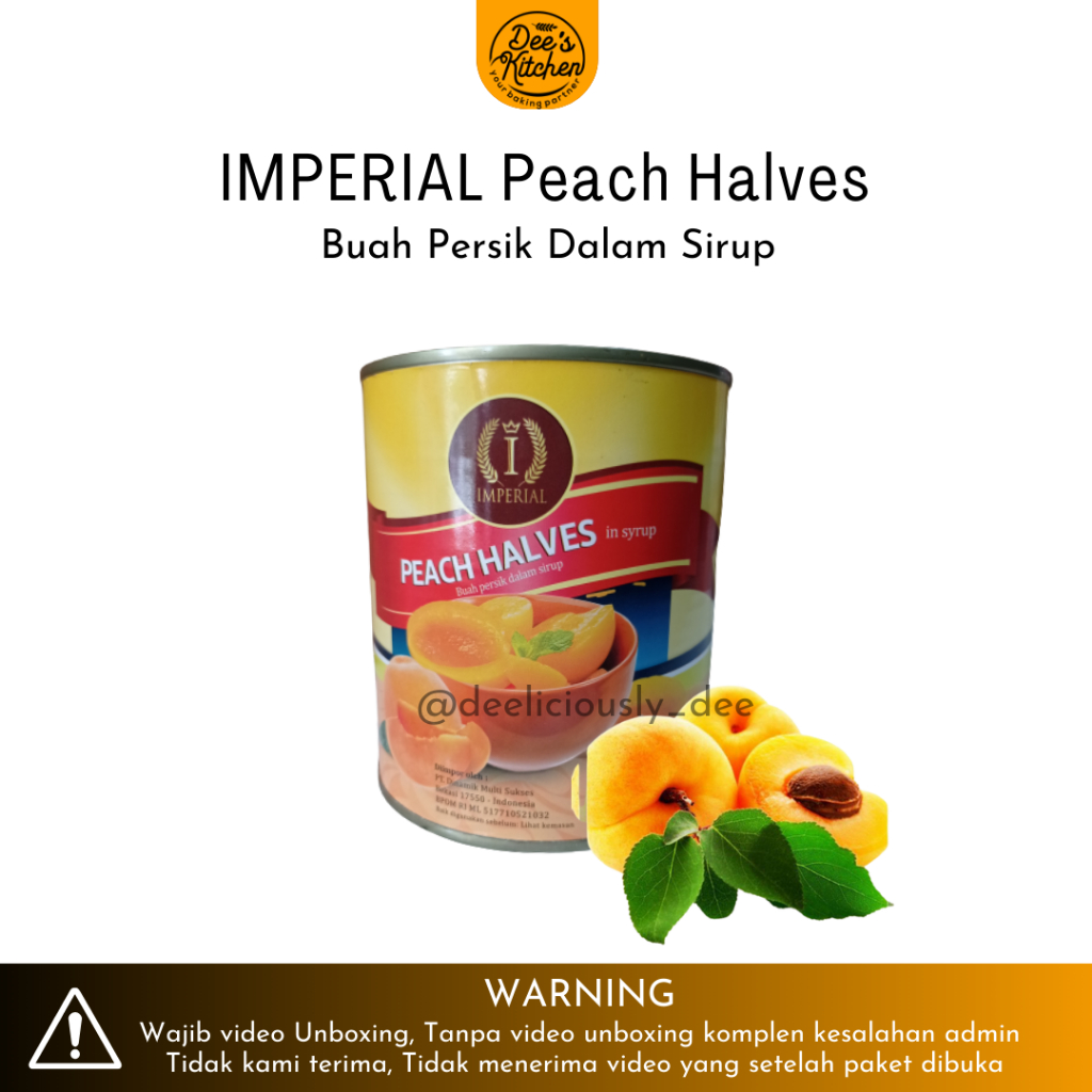 

IMPERIAL PEACH IN SYRUP/ BUAH PERSIK KALENG 825gr