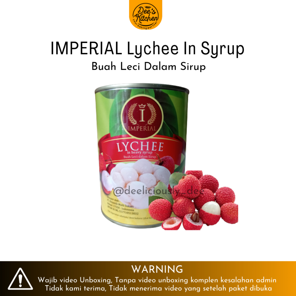 

IMPERIAL LYCHEE IN SYRUP/ BUAH LECI KALENG 565 GR