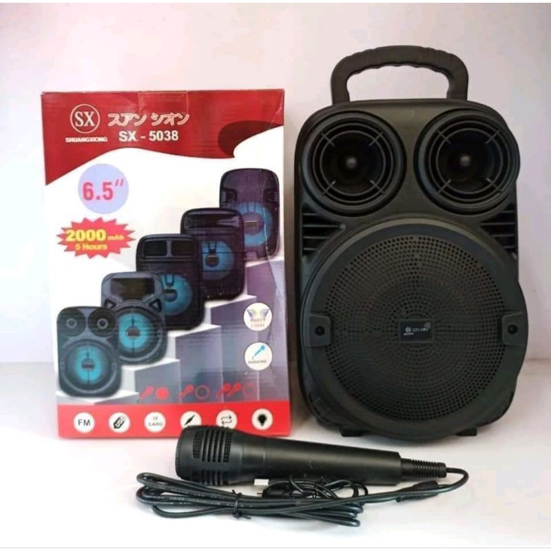 FOREVER-SX-5038 Speaker karaoke SHUANGXIONG  dual speaker FREE mic original