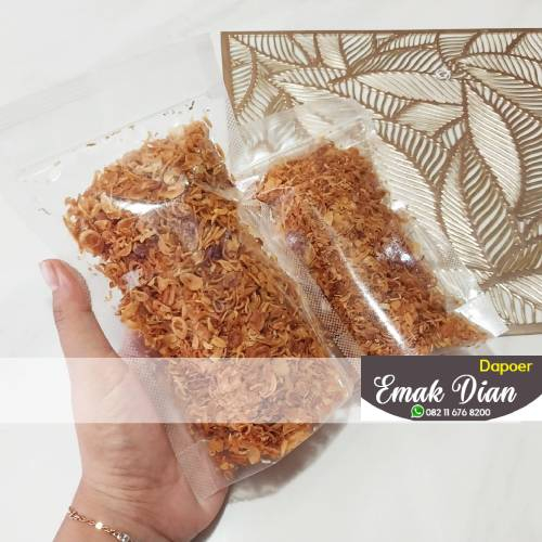 

BAWANG GORENG MURNI 100 Gr ASLI GRADE PREMIUM A++ ORIGINAL TANPA TEPUNG RENYAH GURIH KEMASAN POUCH
