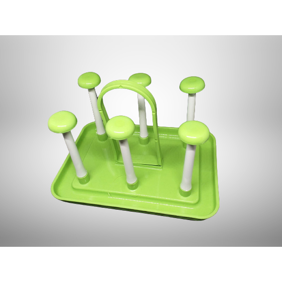 Tempat Gelas 6 Tiang Bahan Plastik / Gelas Stand