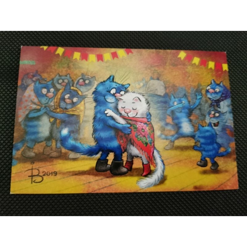 

kartu pos kucing bluecat/bluecat postcard