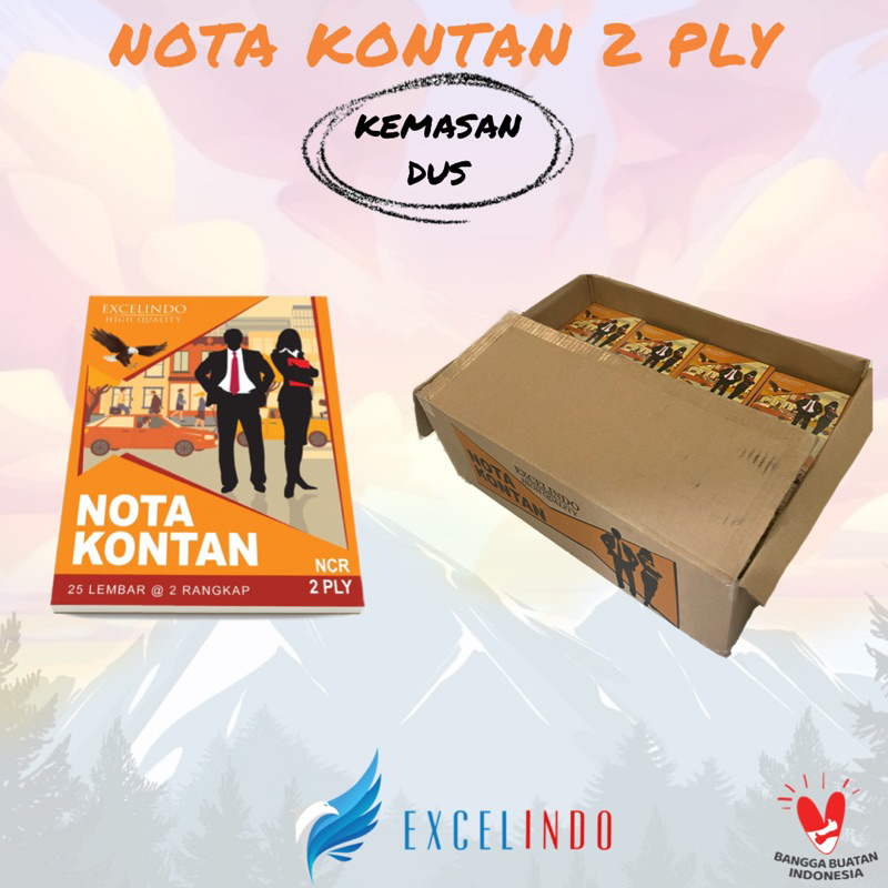 

(1 DUS) Buku Nota Kontan 2 ply NCR merk Excelindo