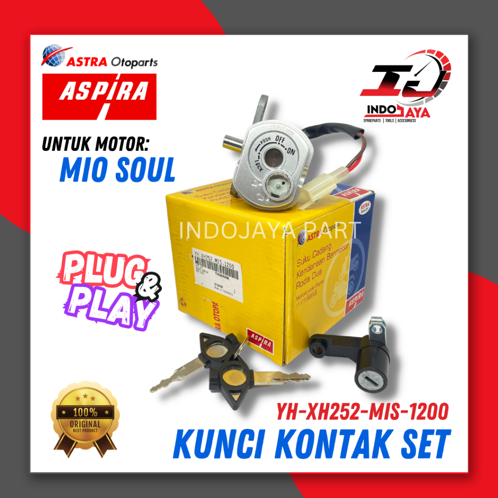 [BAYAR DI TEMPAT] KUNCI KONTAK ASSY ASPIRA MIO SOUL / KUNCI KONTAK SET + JOK / PAKET SET KUNCI KONTA