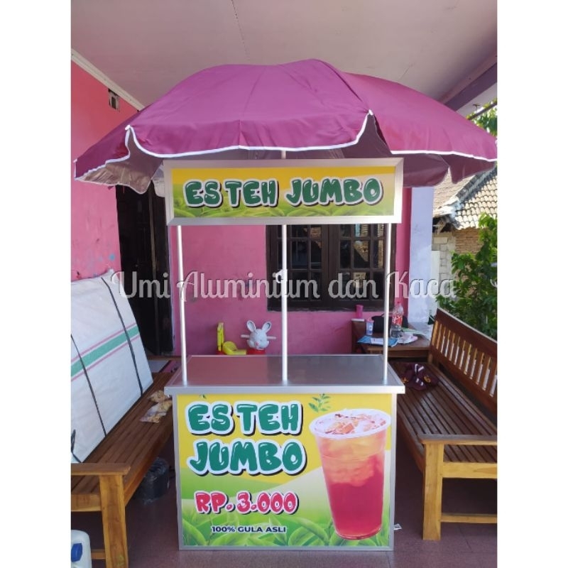 Booth portable es teh jumbo + payung