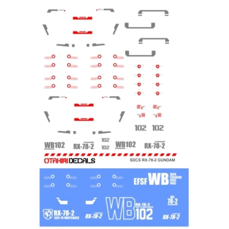 RX 78-2 SDCS DECAL PRE CUT