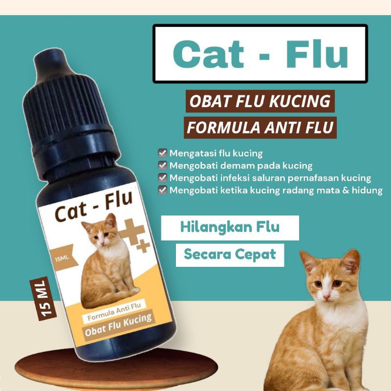 cat flu obat flu kucing formula anti flu 15ml antibiotik kucing