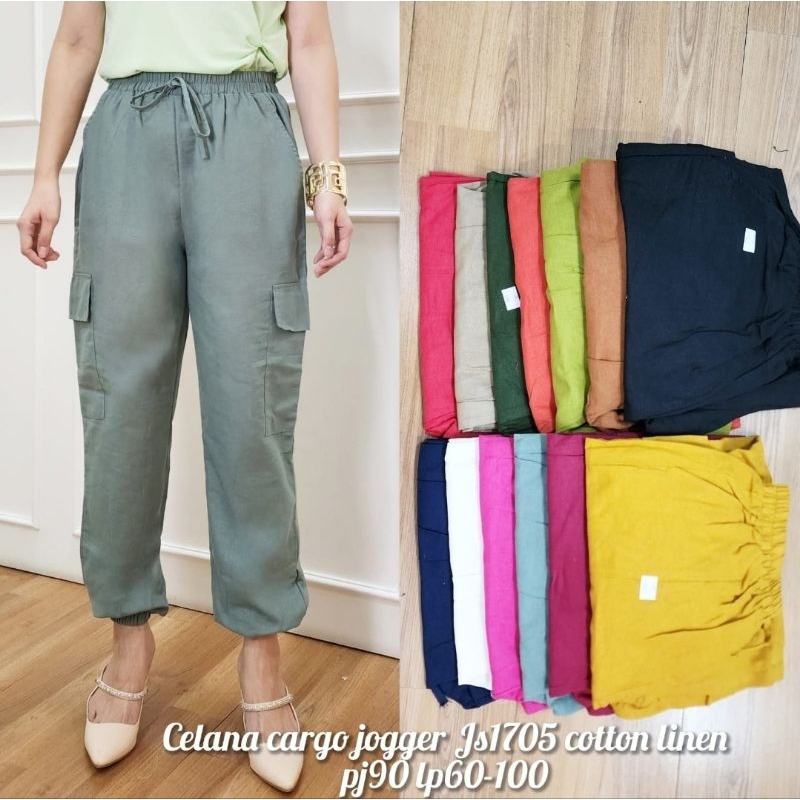 Jogger Cargo Linen Jumbo L XL