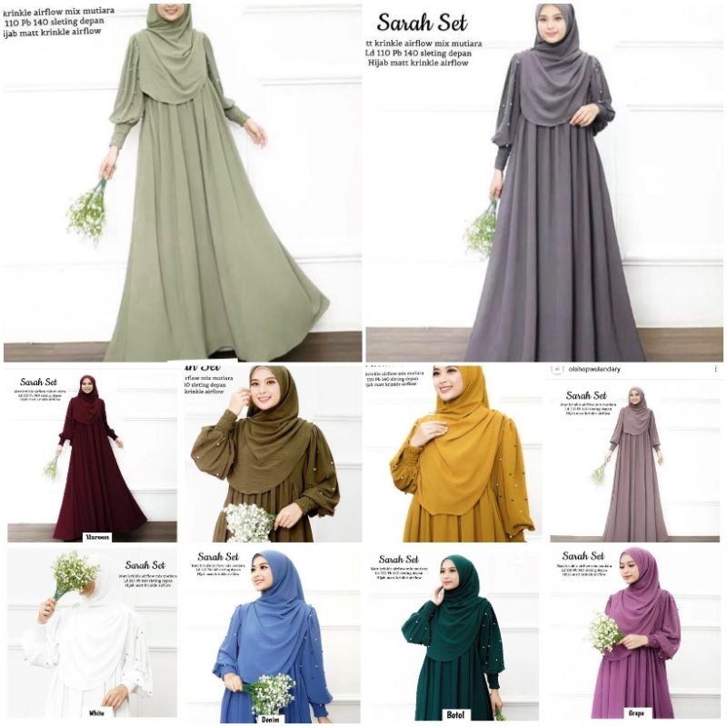 Busana muslim putih wanita/syari putih/baju muslim wanita/salwa syari