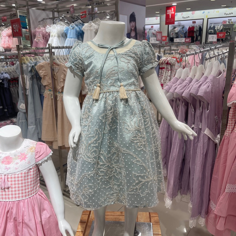 Dress gaun anak perempuan DONITA (4-10 tahun)