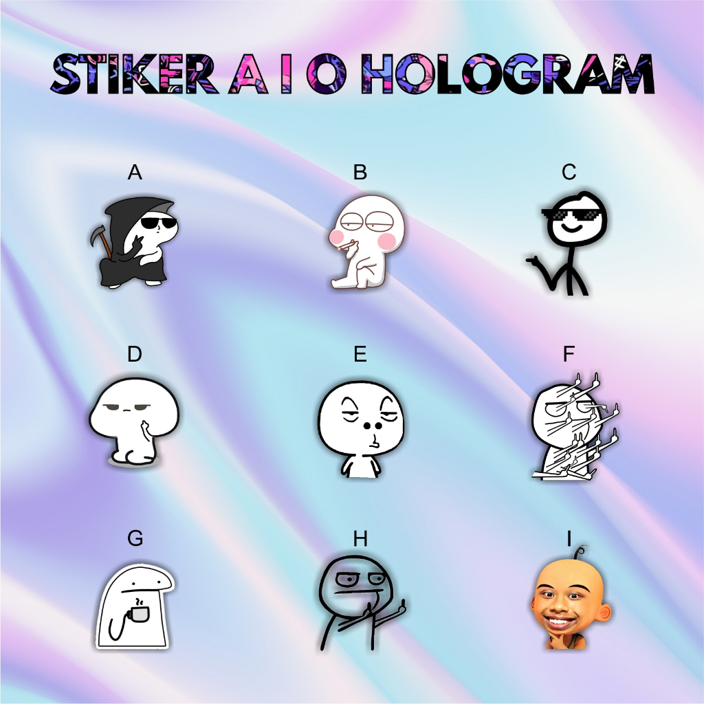

STIKER HOLOGRAM KARAKTER