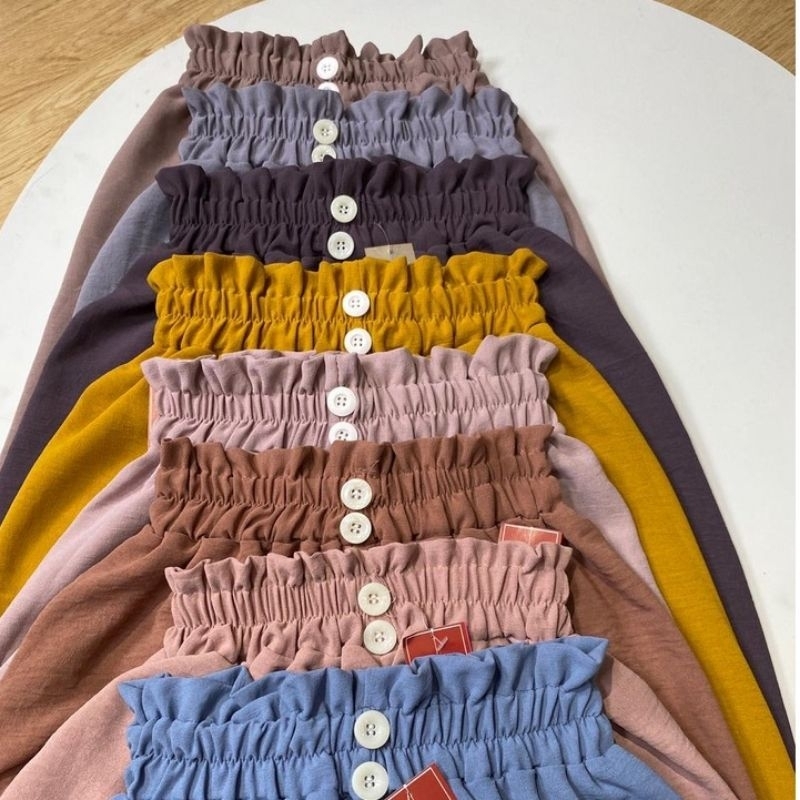 KULOT CRINKLE KANCING ANAK 4-9 TAHUN / CELANA KULOT ANAK PEREMPUAN / KULOT CRINKLE ANAK KANCING VARI