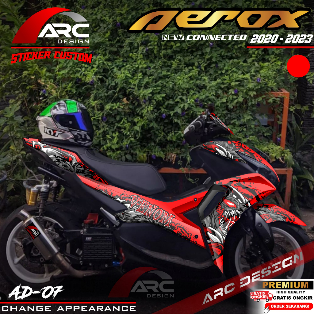 (COD) TERBARU Decal Sticker Yamaha Aerox 155 New Connected Full body - Stiker Skotlet Variasi Modifi