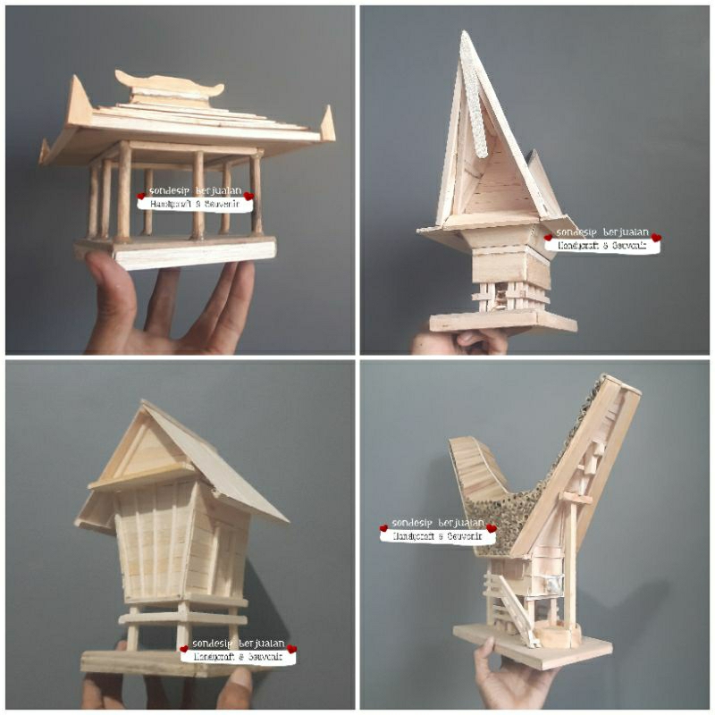 ANEKA MINIATUR RUMAH ADAT STIK ES KRIM