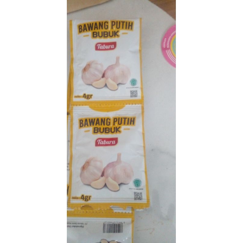 

Bawang putih bubuk 4gr tabura/Laos bubuk/kunyit bubuk/jahe bubuk