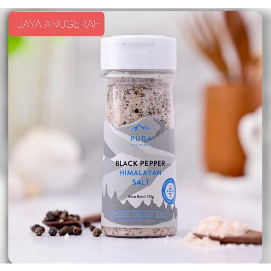 

PURA HIMALAYAN SALT BLACK PEPPER 125GR/GARAM HIMALAYA BLACK PEPPER