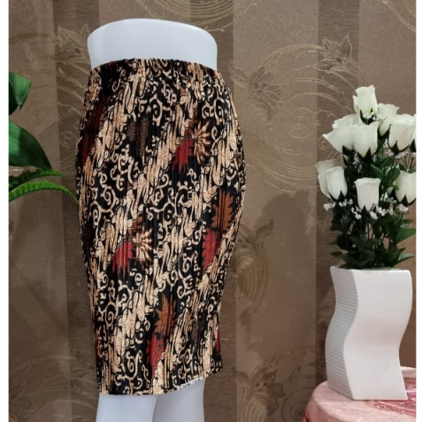 Rok Plisket Pendek Wanita Batik / Rok Setelan kebaya / Rok Pendek