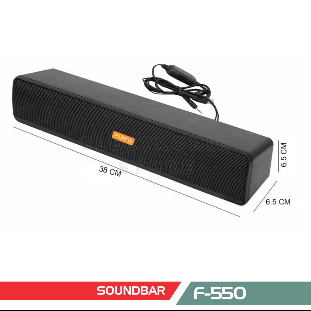 SPEAKER SOUNDBAR FLECO F 550 SPEAKER USB FLECO F 550 SPEAKER KOMPUTERLAPTOP DAN HEADPHONE SUPER BASS