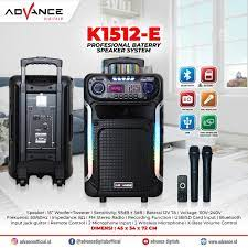 Advance Speaker K1512E Speaker Meeting Karaoke Bluetooth free 2 Mic Wireless