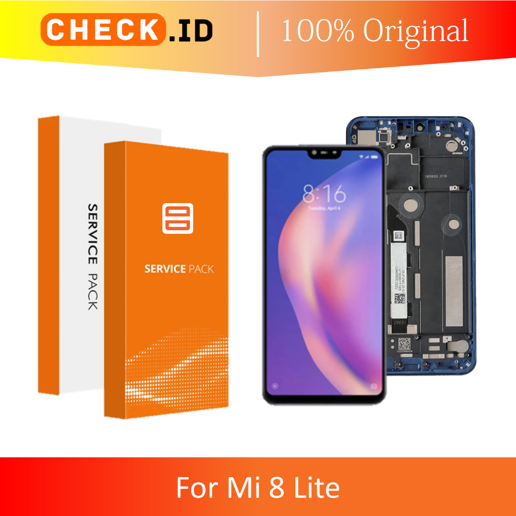 [ CHECK.ID ] LCD + FRAME XIAOMI MI 8 LITE MI8 LITE ORIGINAL