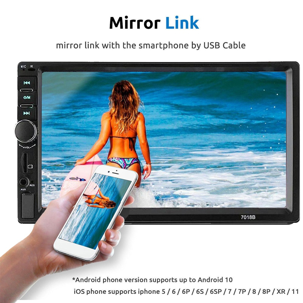 Kamera Termasuk 2 Din Radio Mobil 7 Inch Head Unit Bluetooth Audio TV Mobil Touch Screen Android Car