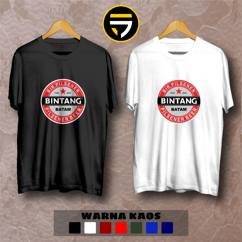 Kaos Bir Pilsener Bintang Batam Logo Bahan Premium