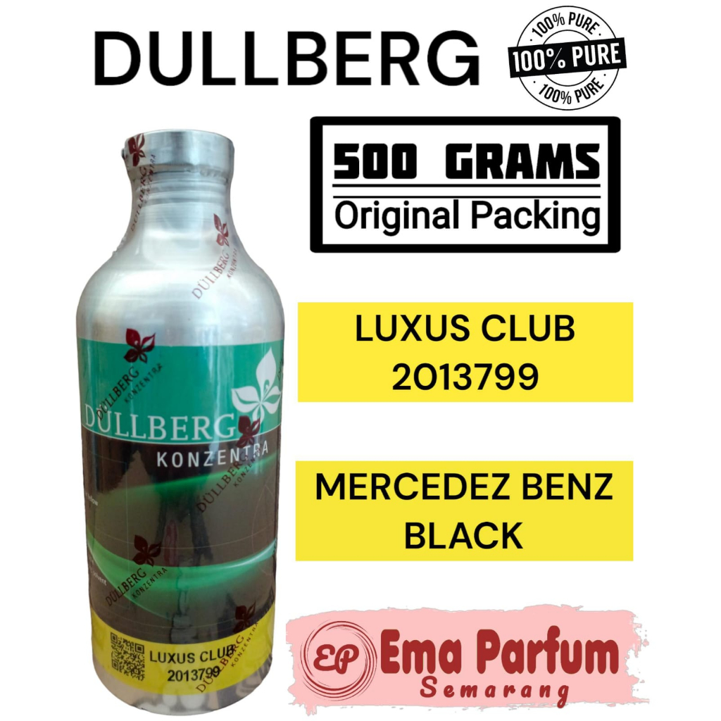 (500 GR) LUXUS CLUB BY DULLBERG KEMASAN SEGEL 500 GRAM.,SEARAH MERCEDEZ BENZ BLACK.BIBIT PARFUM MURN