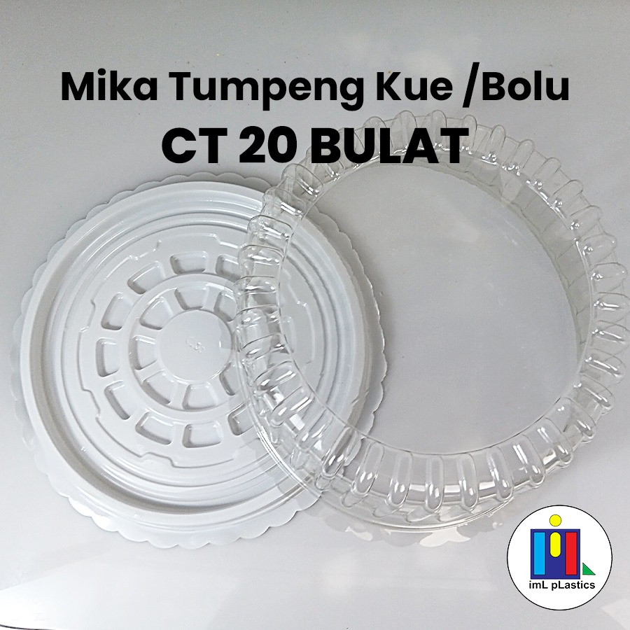 MIKA CT20 BULAT PUTIH /TRAY CAKE TART 20CM / MIKA KUE BOLU BULAT PUTIH - 10pcs