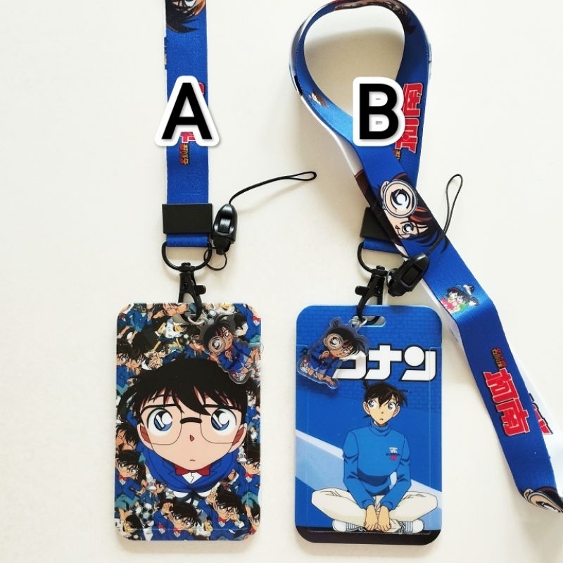 

Detective Conan ID Card Holder Lanyard 1 Conan Shinichi Name Tag Gantungan Kalung Wadah Kartu Nama