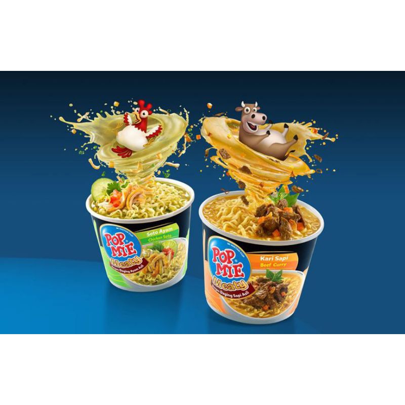 

Popmie cup instan/ayam/soto/bakso All varian