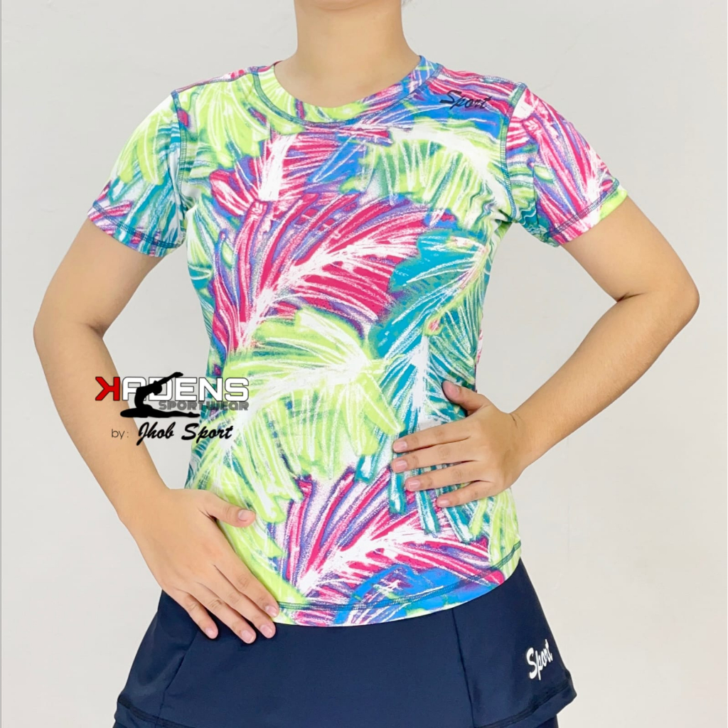 Kaos Senam Wanita/Pakaian Senam Wanita/Atasan Senam Zumba Wanita