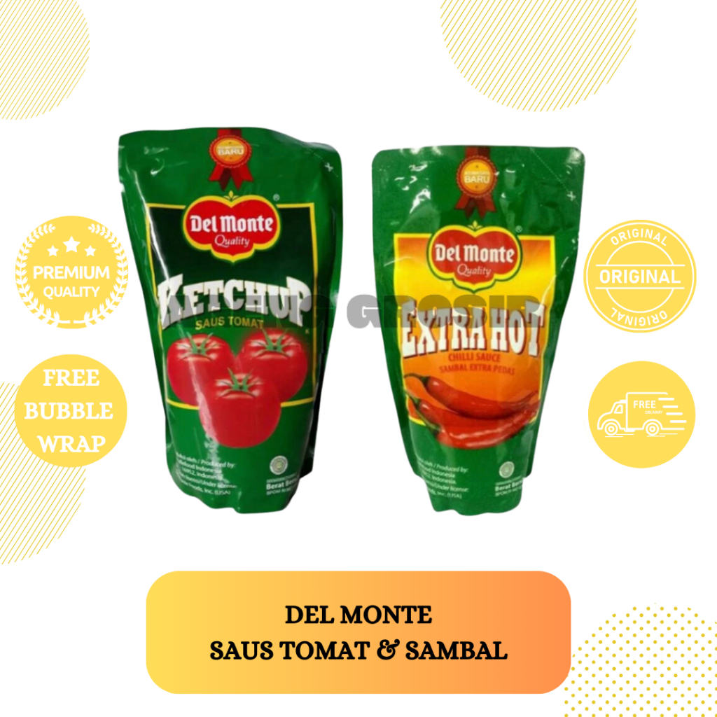 

Delmonte Extra Hot Chili Sauce Saus Saos Sambal Ekstra Pedas Tomat Ketchup 1kg