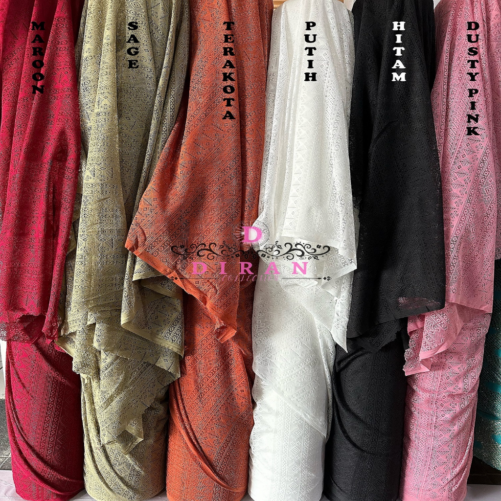 KAIN/BAHAN BROKAT TILLE LACE MALIKA