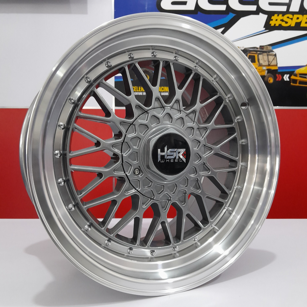 jual velg celong ring 16 lebar depan 7,5 belakang 8,5 offset 35/25 warna grey velg mobil celong ring