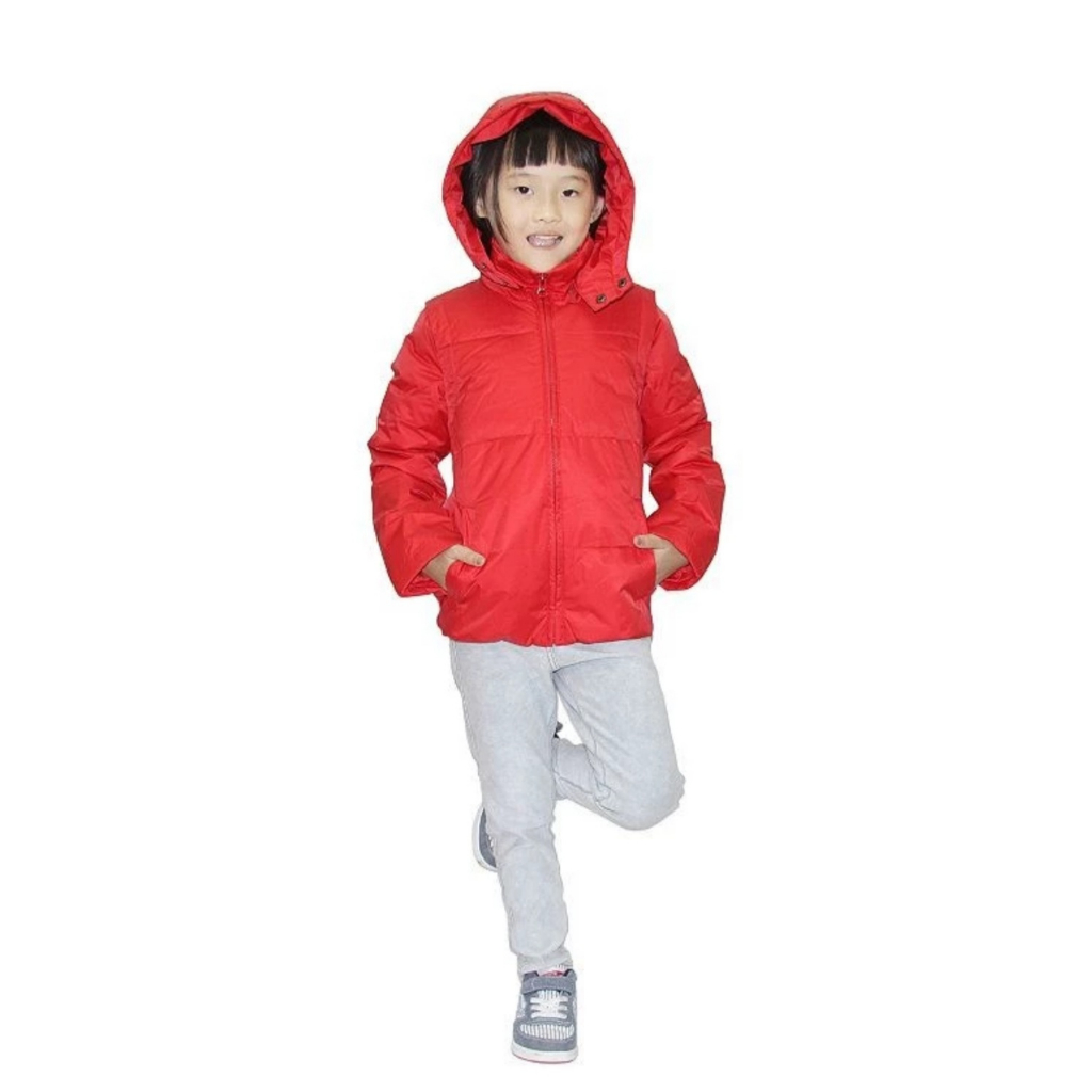 COLDWEAR Winter Down Jacket Anak Unisex Preloved warna merah
