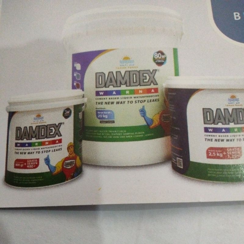 Damdex warna hitam 0.8kg set semen dan cairan. damdex anti bocor. damdex cat kolam ikan