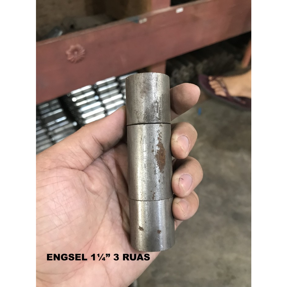 ENGSEL PINTU PAGAR BESI / ENGSEL 3 RUAS / ENGSEL BUBUT (1 1/4")