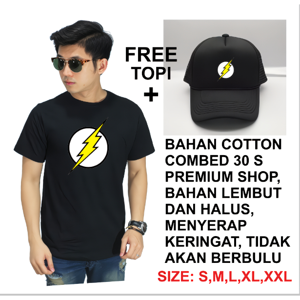 Kaos The Flash Free Topi trucker
