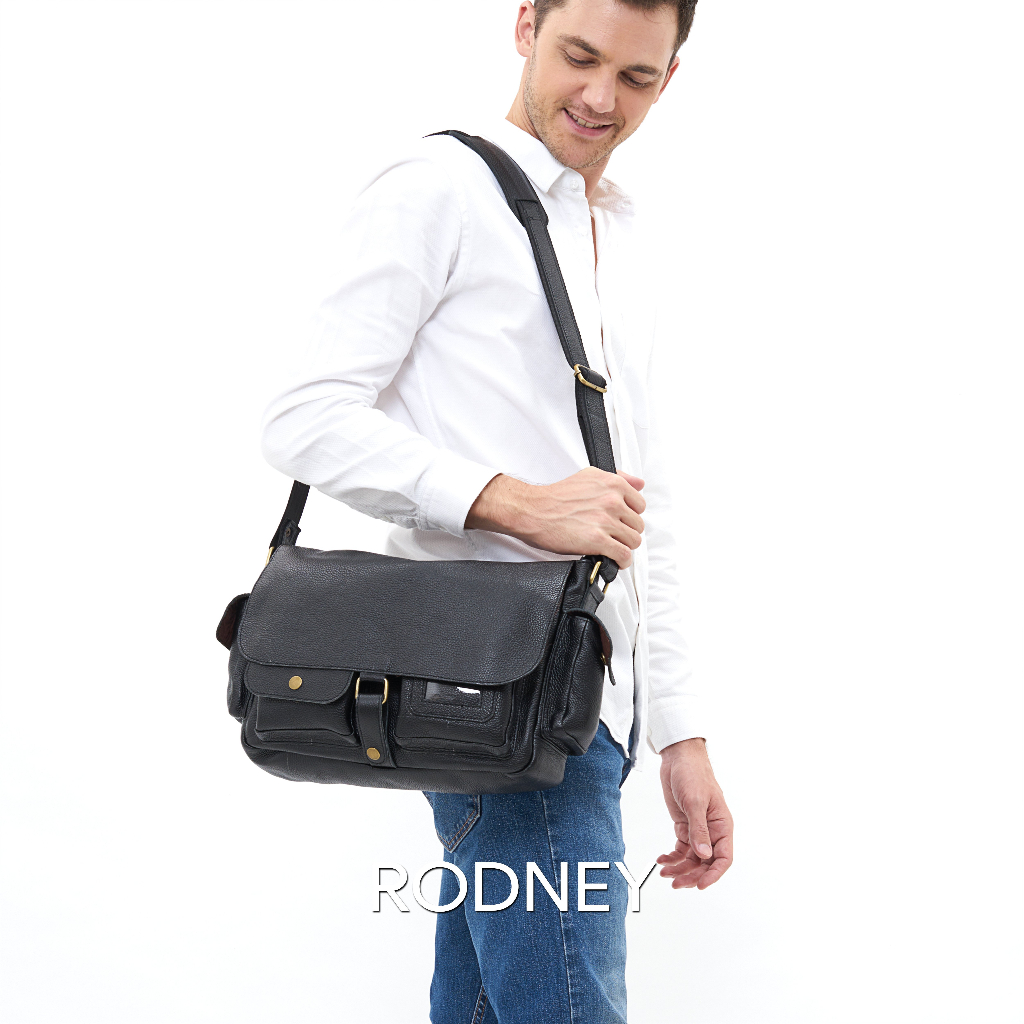 VOILA LEATHER Tas Selempang Pria Kulit Asli Genuine Leather Sling Bag RODNEY