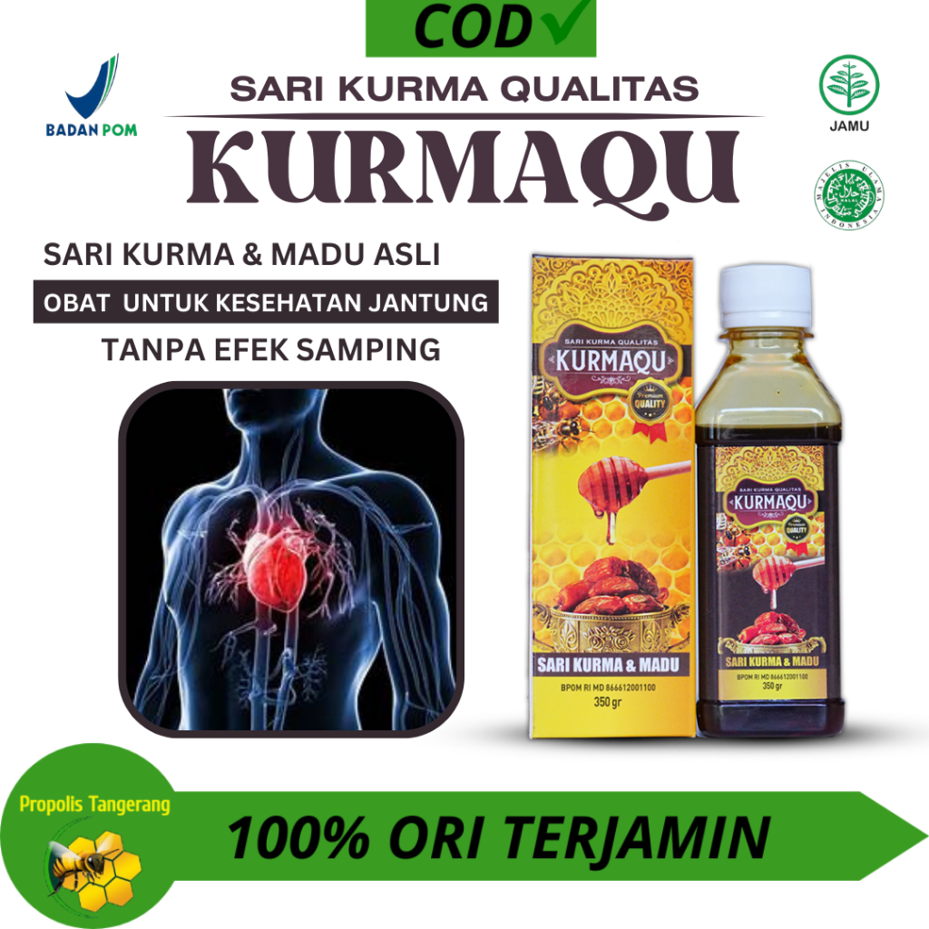 Kurmaqu Sari Kurma & Madu Asli 100% Original - Obat Untuk Kesehatan Jantung,Obat Lemah Jantung,Obat 