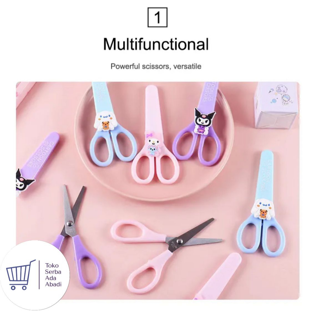 

GUNTING SANRIO Mymelody Kuromi Cinnamoroll Gunting Tangan Mini Portable Multifungsi Bahan Stainless Steel