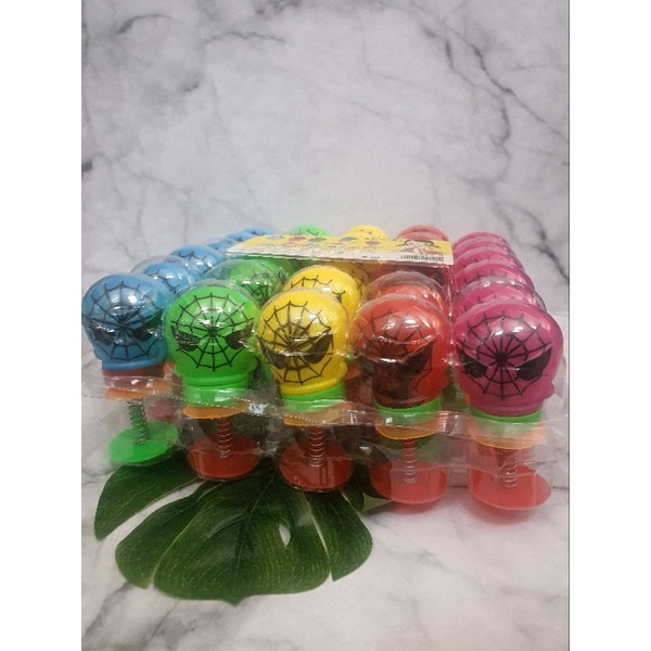 Permen Snack Cemilan Spiderman Superhero Avengers Lompat Loncat Jump Mainan Anak Murah (isi 30 pcs)