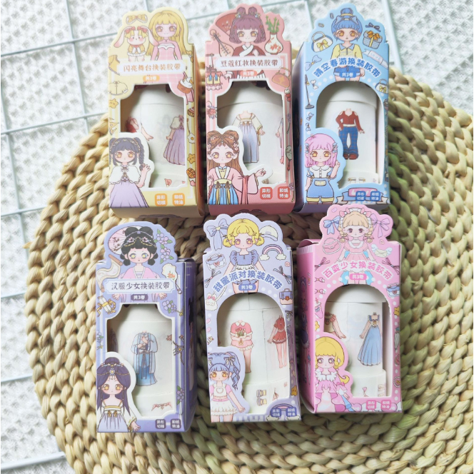 

DIY Washi Tape Sticker set Girl Dress up / Sticker washi tape DIY tema