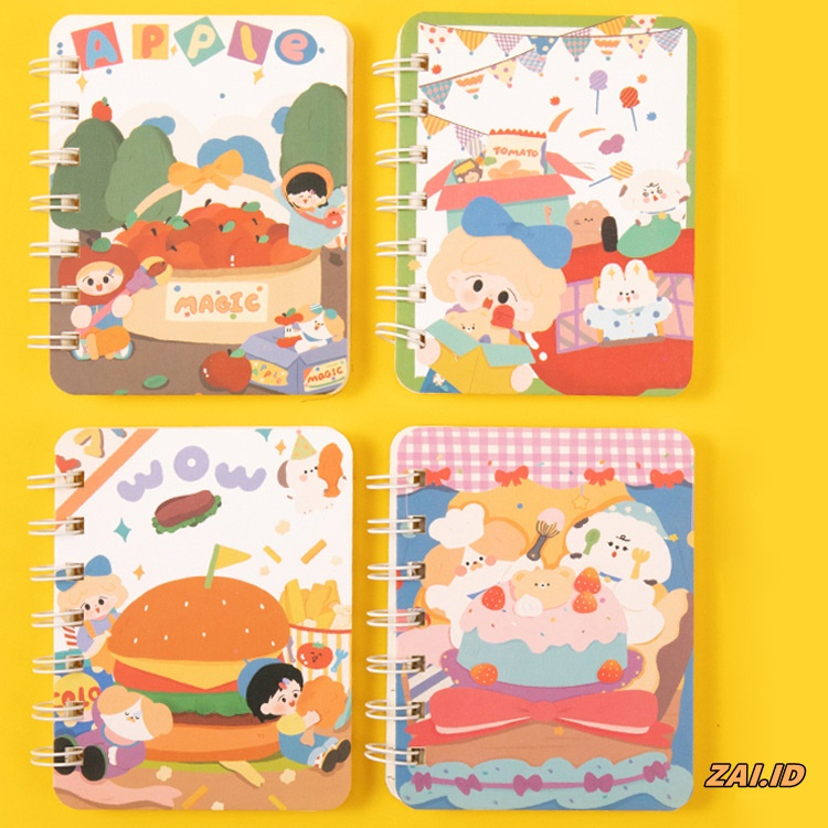 

Buku Catatan A7 Buku Tulis Kertas Mini Notebook Ring Motif | Buku Kecil Lucu | Buku Saku | Buku Catatan