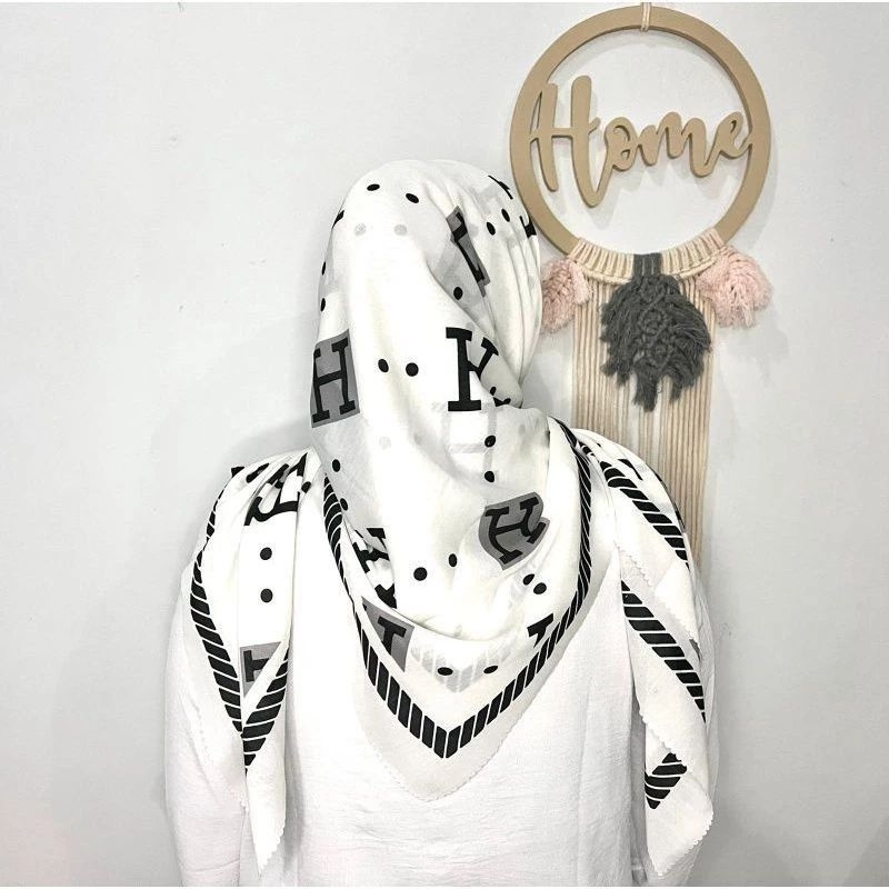 KERUDUNG HIJAB JILBAB SEGI4 MOTIF H 2 MOTIF MEWAH 2023 HIJAB KATUN CANTIK REALPICT