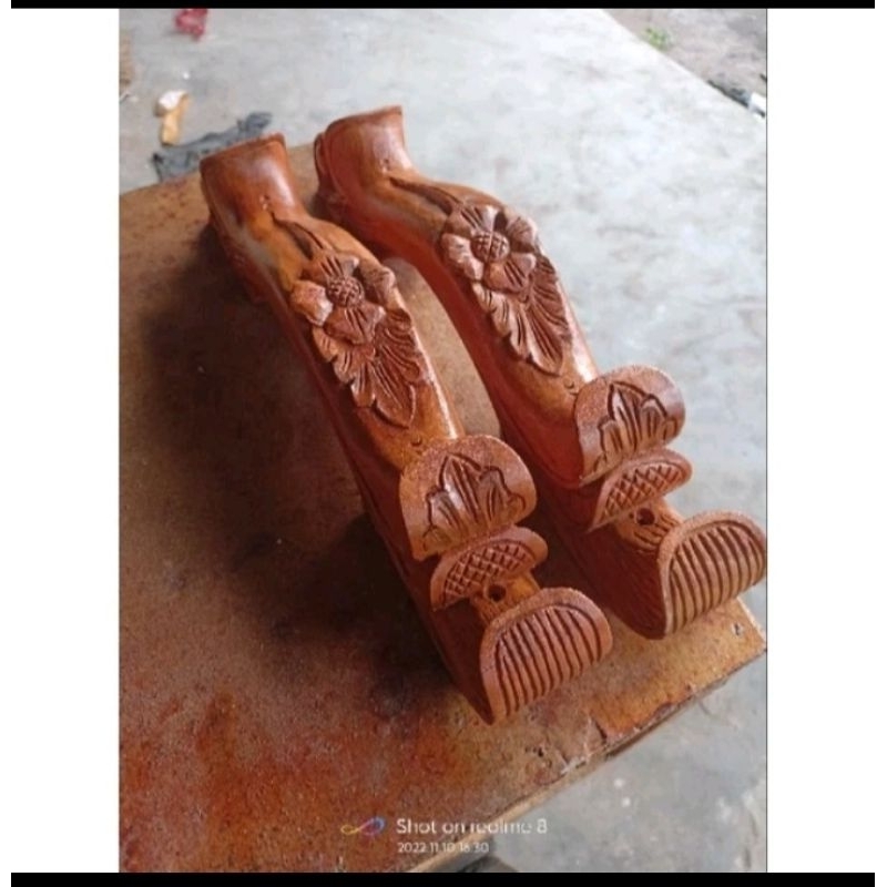 set handle gagang hendel pintu rumah ukir jepara bahna kayu jati