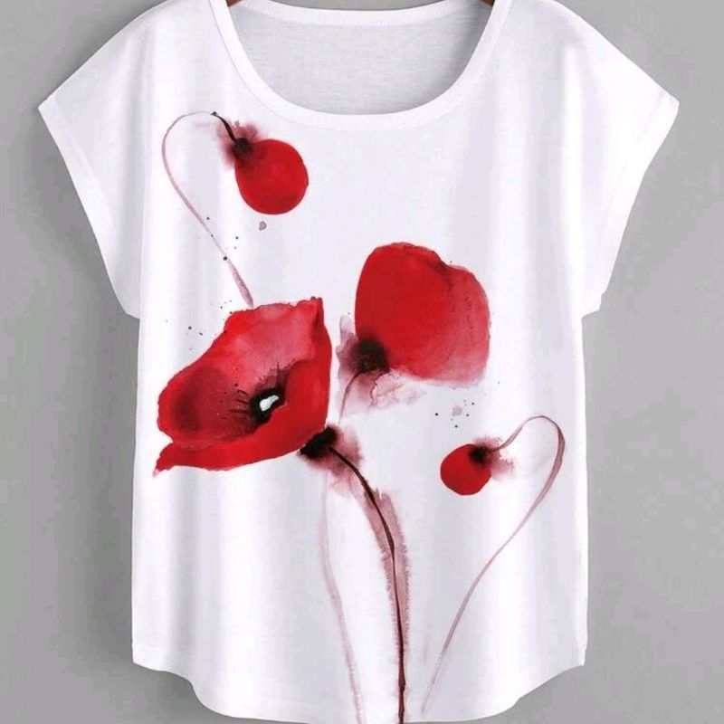 SHEIN Graphict Batwing Tee #Floral