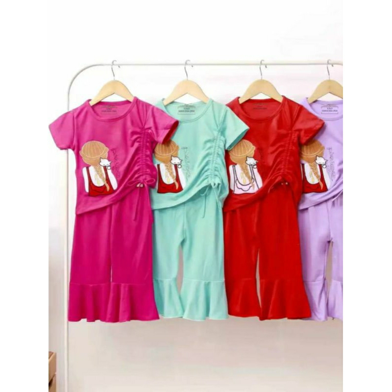 PAKAIAN ANAK PEREMPUAN SETELAN KULOT TERBARU | BAJU SET ANAK PEREMPUAN UMUR 1-5 TAHUN