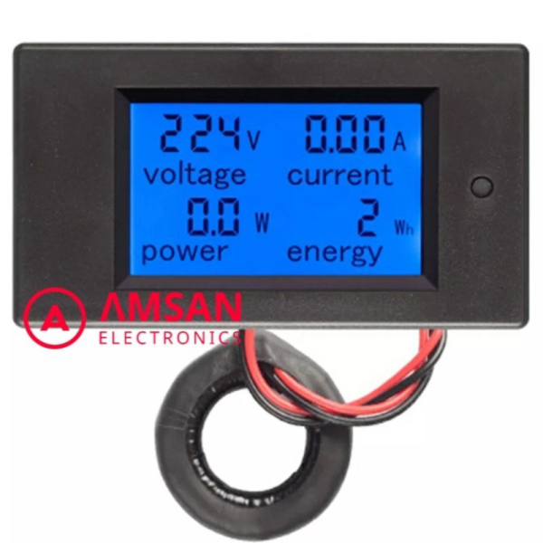 Peacefair PZEM-061 kWh meter digital 100A watt meter AC 80-260V - Close CT Murah