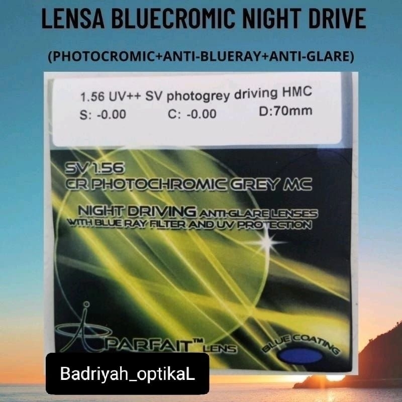 LENSA BLUECROMIC NIGHT DRIVE, KACAMATA BLUECROMIC NIGHT DRIVE